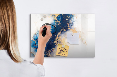 Pizarra magnética de pared con rotulador Tablero moderno para fotos y notas.