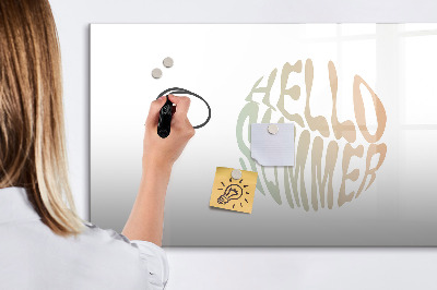 Pizarra magnética de pared con rotulador Recuerdos de verano en una pizarra magnética