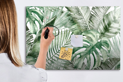 Pizarra magnética de pared con rotulador Póster verde con fotos y accesorios