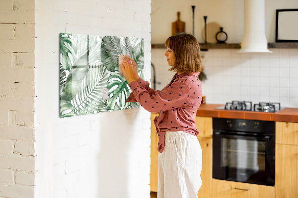 Pizarra magnética de pared con rotulador Póster verde con fotos y accesorios