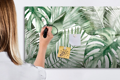 Pizarra magnética de pared con rotulador Póster verde con fotos y accesorios