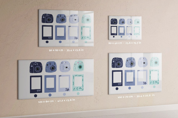 Pizarra magnética de pared con rotulador Un lugar creativo para recuerdos y fotos.