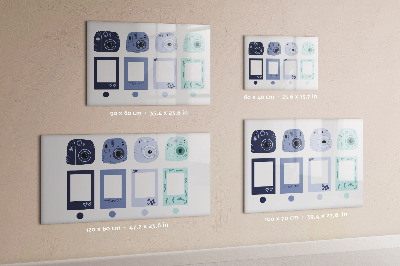 Pizarra magnética de pared con rotulador Un lugar creativo para recuerdos y fotos.