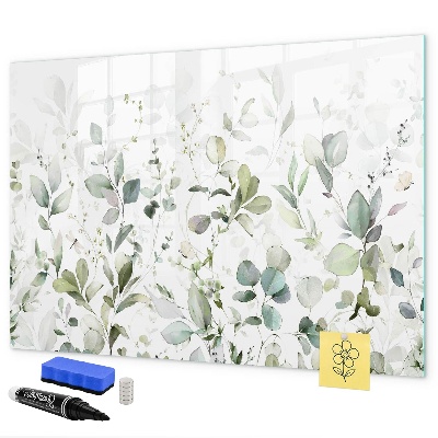 Pizarra magnética de pared con rotulador Tablero verde para fotos y notas.