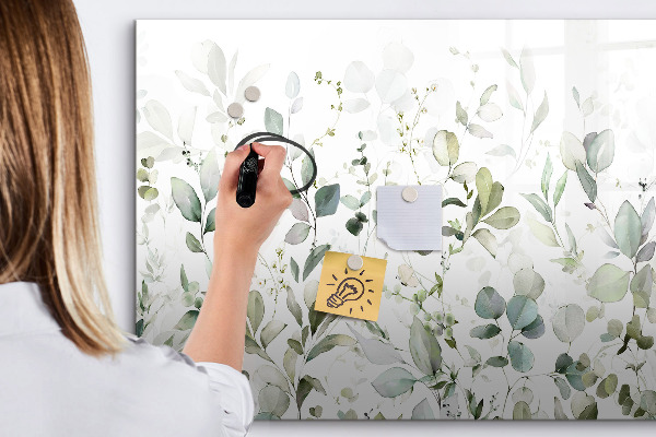 Pizarra magnética de pared con rotulador Tablero verde para fotos y notas.