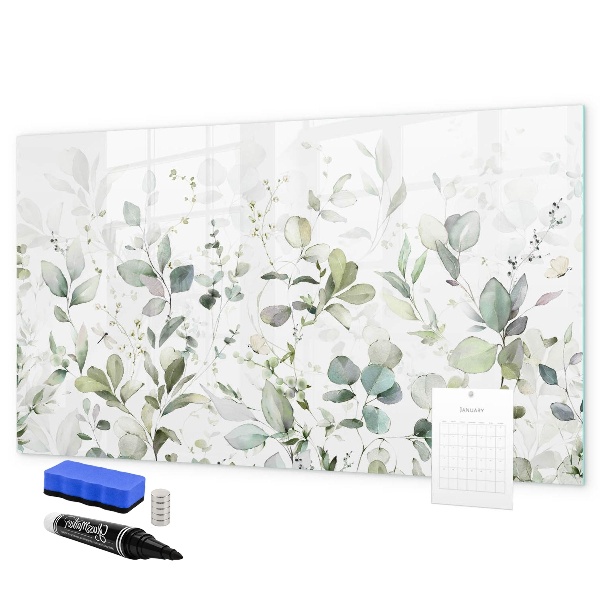 Pizarra magnética de pared con rotulador Tablero verde para fotos y notas.