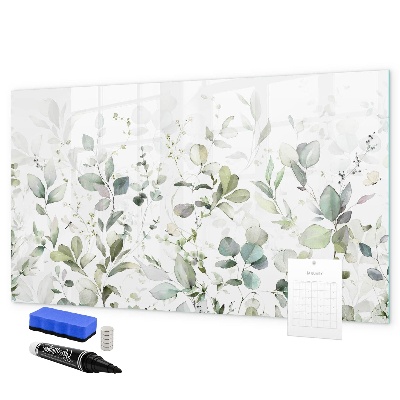 Pizarra magnética de pared con rotulador Tablero verde para fotos y notas.