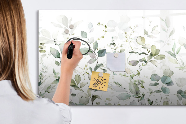 Pizarra magnética de pared con rotulador Tablero verde para fotos y notas.
