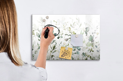 Pizarra magnética de pared con rotulador Tablero verde para fotos y notas.