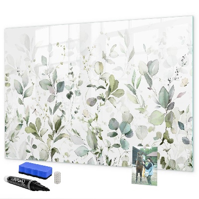 Pizarra magnética de pared con rotulador Tablero verde para fotos y notas.