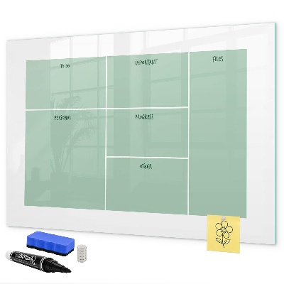 Pizarra magnética de pared con rotulador Organizador con notas y fotos