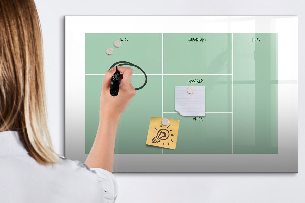 Pizarra magnética de pared con rotulador Organizador con notas y fotos