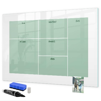 Pizarra magnética de pared con rotulador Organizador con notas y fotos