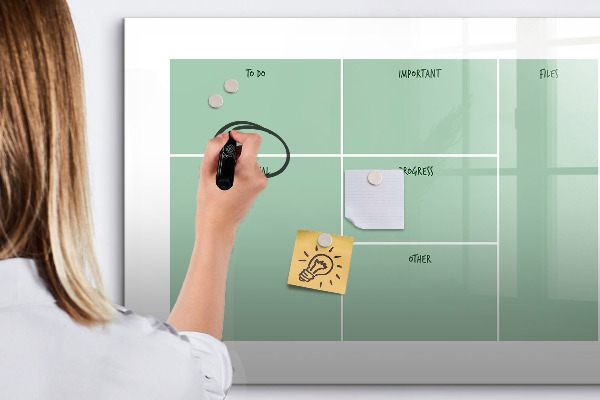 Pizarra magnética de pared con rotulador Organizador con notas y fotos