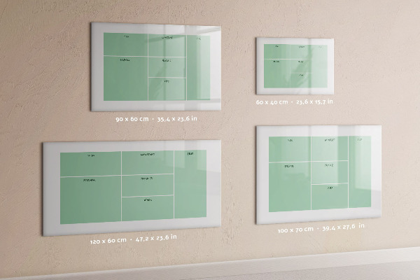 Pizarra magnética de pared con rotulador Organizador con notas y fotos