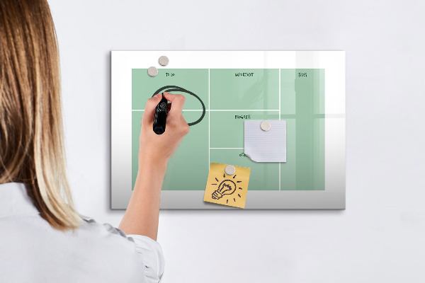 Pizarra magnética de pared con rotulador Organizador con notas y fotos