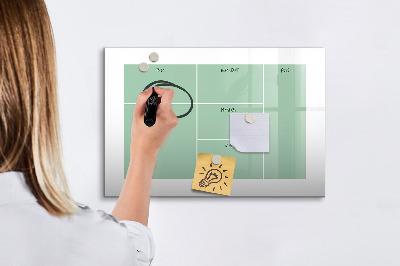 Pizarra magnética de pared con rotulador Organizador con notas y fotos