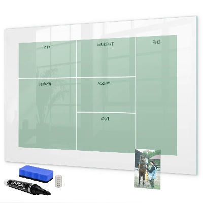 Pizarra magnética de pared con rotulador Organizador con notas y fotos