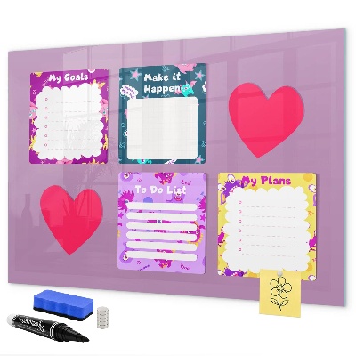 Pizarra magnética de pared con rotulador Tablero de planificación y motivación