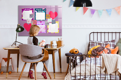 Pizarra magnética de pared con rotulador Tablero de planificación y motivación