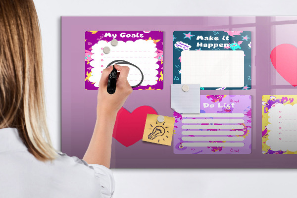Pizarra magnética de pared con rotulador Tablero de planificación y motivación