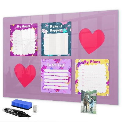 Pizarra magnética de pared con rotulador Tablero de planificación y motivación