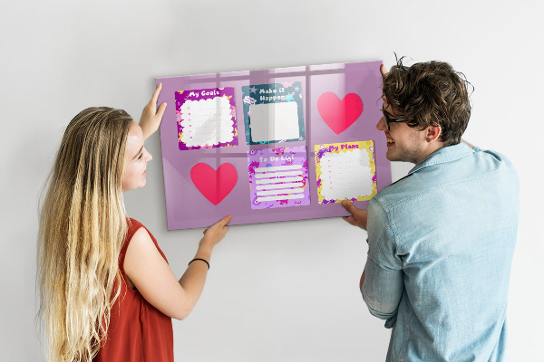 Pizarra magnética de pared con rotulador Tablero de planificación y motivación