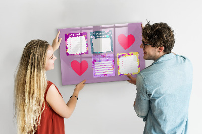 Pizarra magnética de pared con rotulador Tablero de planificación y motivación