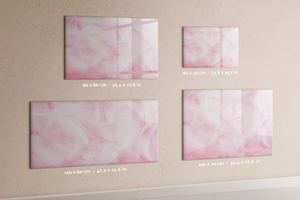 Pizarra borrable de cristal con imanes Tablero rosa para notas y fotos