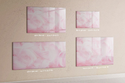 Pizarra borrable de cristal con imanes Tablero rosa para notas y fotos