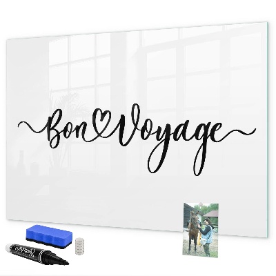 Pizarra magnética de pared con rotulador Un espacio creativo para recuerdos y fotos.
