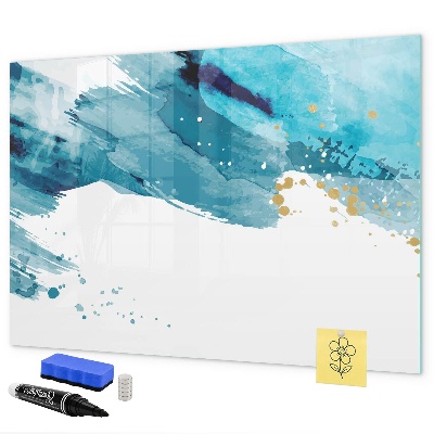 Pizarra magnética de pared con rotulador Un póster colorido para presentar fotos
