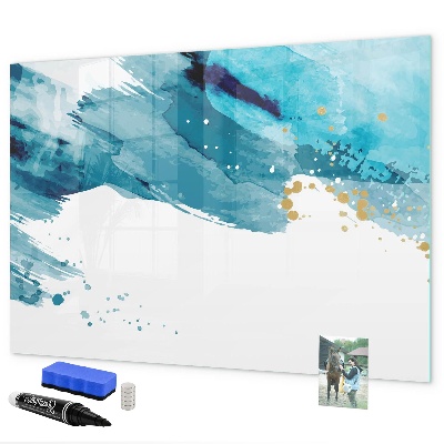 Pizarra magnética de pared con rotulador Un póster colorido para presentar fotos