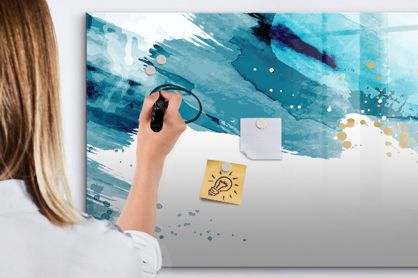 Pizarra magnética de pared con rotulador Un póster colorido para presentar fotos