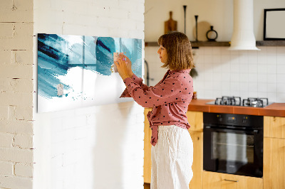 Pizarra magnética de pared con rotulador Un póster colorido para presentar fotos