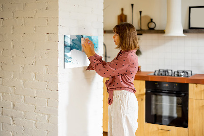 Pizarra magnética de pared con rotulador Un póster colorido para presentar fotos