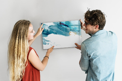 Pizarra magnética de pared con rotulador Un póster colorido para presentar fotos