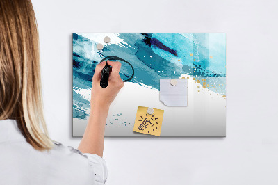 Pizarra magnética de pared con rotulador Un póster colorido para presentar fotos