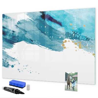 Pizarra magnética de pared con rotulador Un póster colorido para presentar fotos