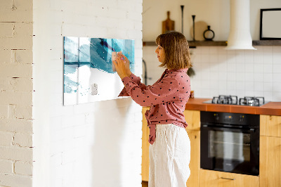 Pizarra magnética de pared con rotulador Un póster colorido para presentar fotos