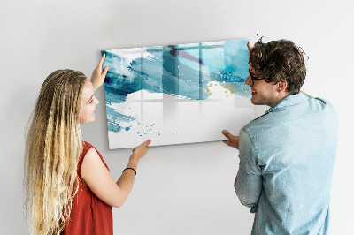 Pizarra magnética de pared con rotulador Un póster colorido para presentar fotos