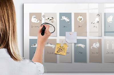 Pizarra magnética de pared con rotulador Un calendario creativo para cada estación.