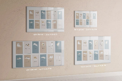 Pizarra magnética de pared con rotulador Un calendario creativo para cada estación.