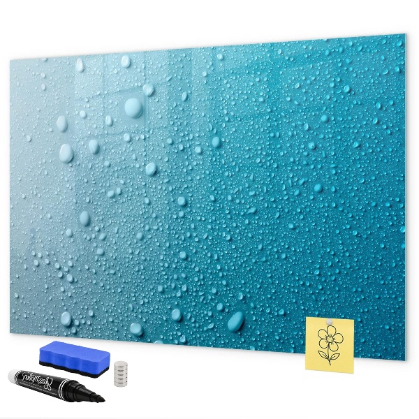 Pizarra magnética de pared con rotulador Pizarra azul con imanes y fotos