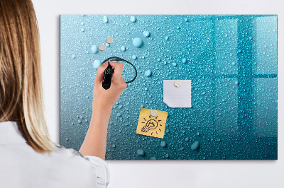 Pizarra magnética de pared con rotulador Pizarra azul con imanes y fotos