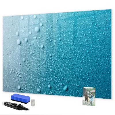Pizarra magnética de pared con rotulador Pizarra azul con imanes y fotos