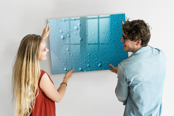 Pizarra magnética de pared con rotulador Pizarra azul con imanes y fotos