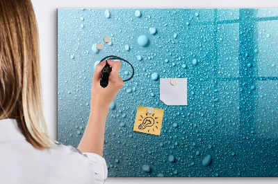 Pizarra magnética de pared con rotulador Pizarra azul con imanes y fotos