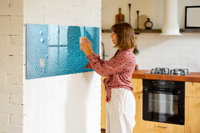 Pizarra magnética de pared con rotulador Pizarra azul con imanes y fotos