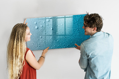 Pizarra magnética de pared con rotulador Pizarra azul con imanes y fotos